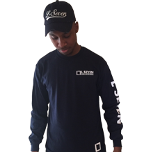 Dark Blue L-Seven PULL UP Long Sleeve Tee