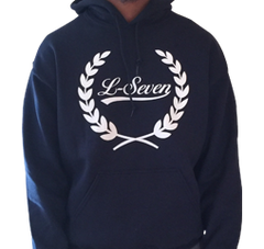 L-Seven Heavy Fleece (Navy) Wreath Hoodie