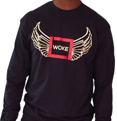 Navy L-Seven Long Sleeve WOKE SQUARE Tee